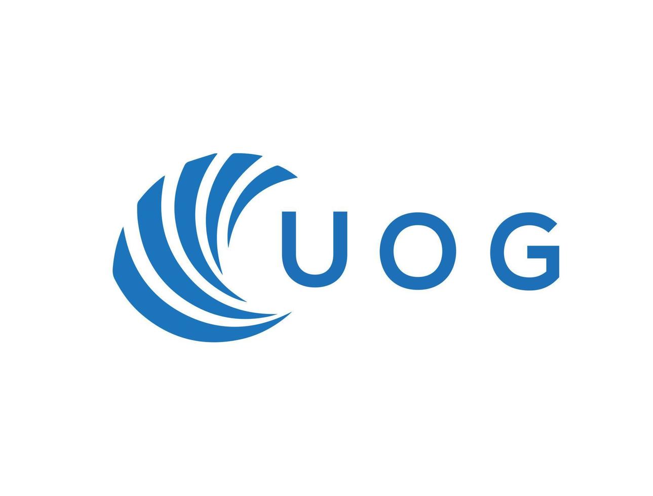 UOG letter logo design on white background. UOG creative circle letter logo concept. UOG letter design. vector