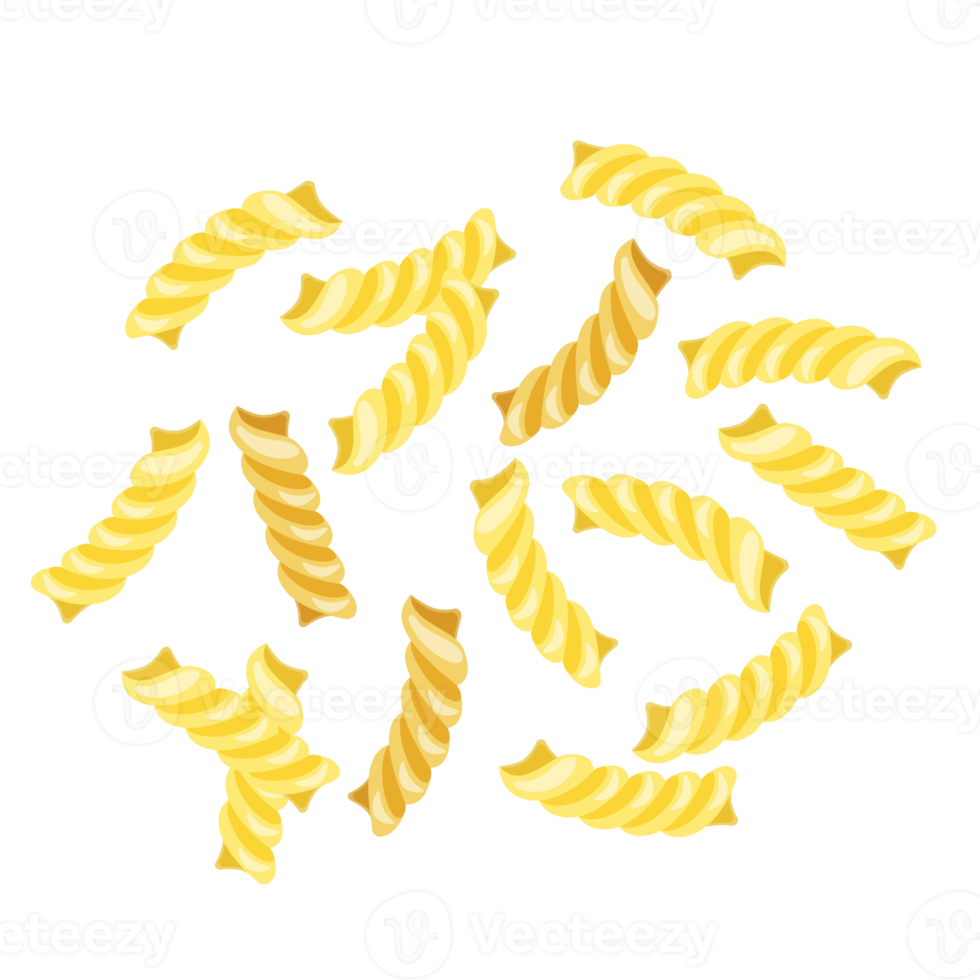 fusilli spaghetto isolato illustrazione png