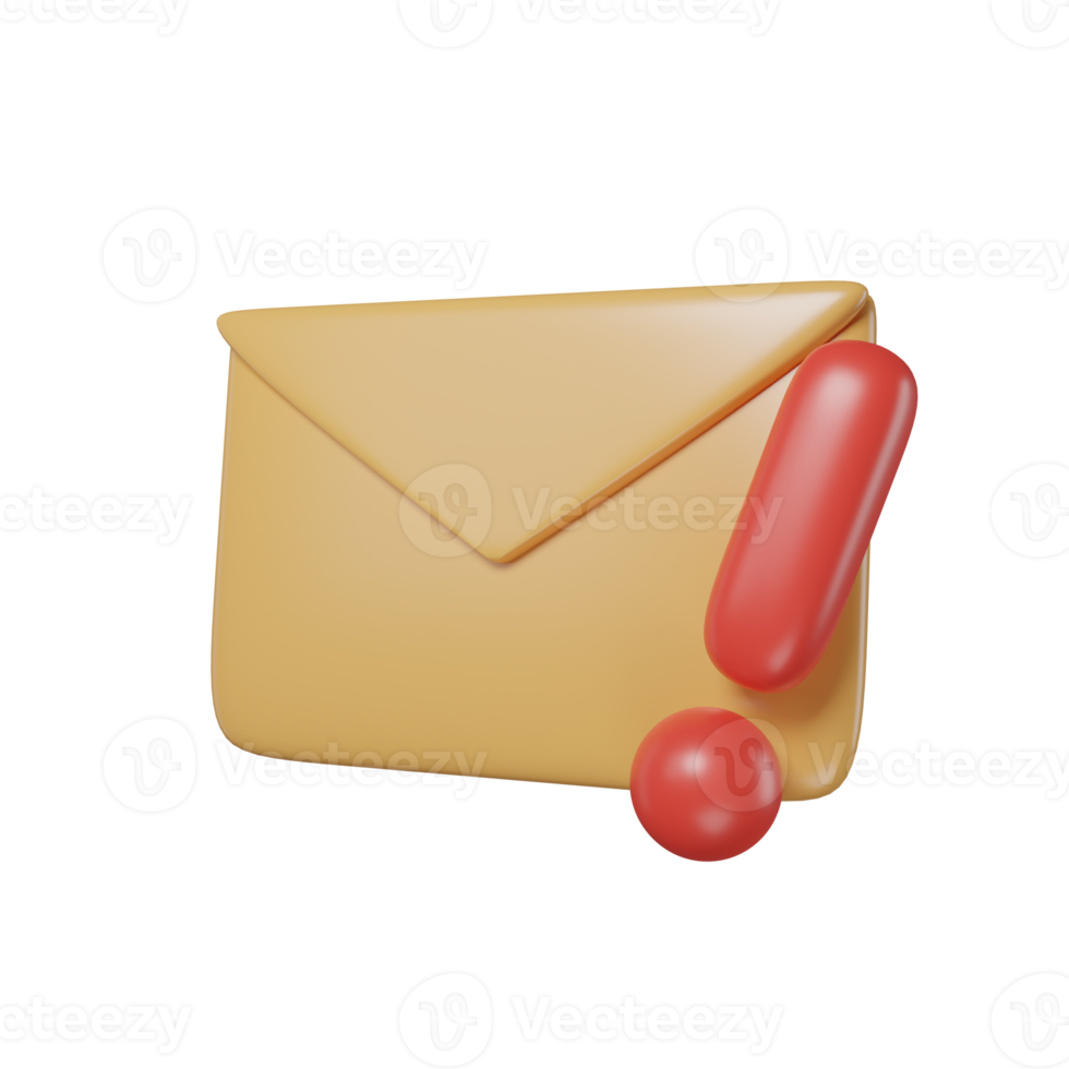 spam email and harmful about database and security icon 3D rendering png