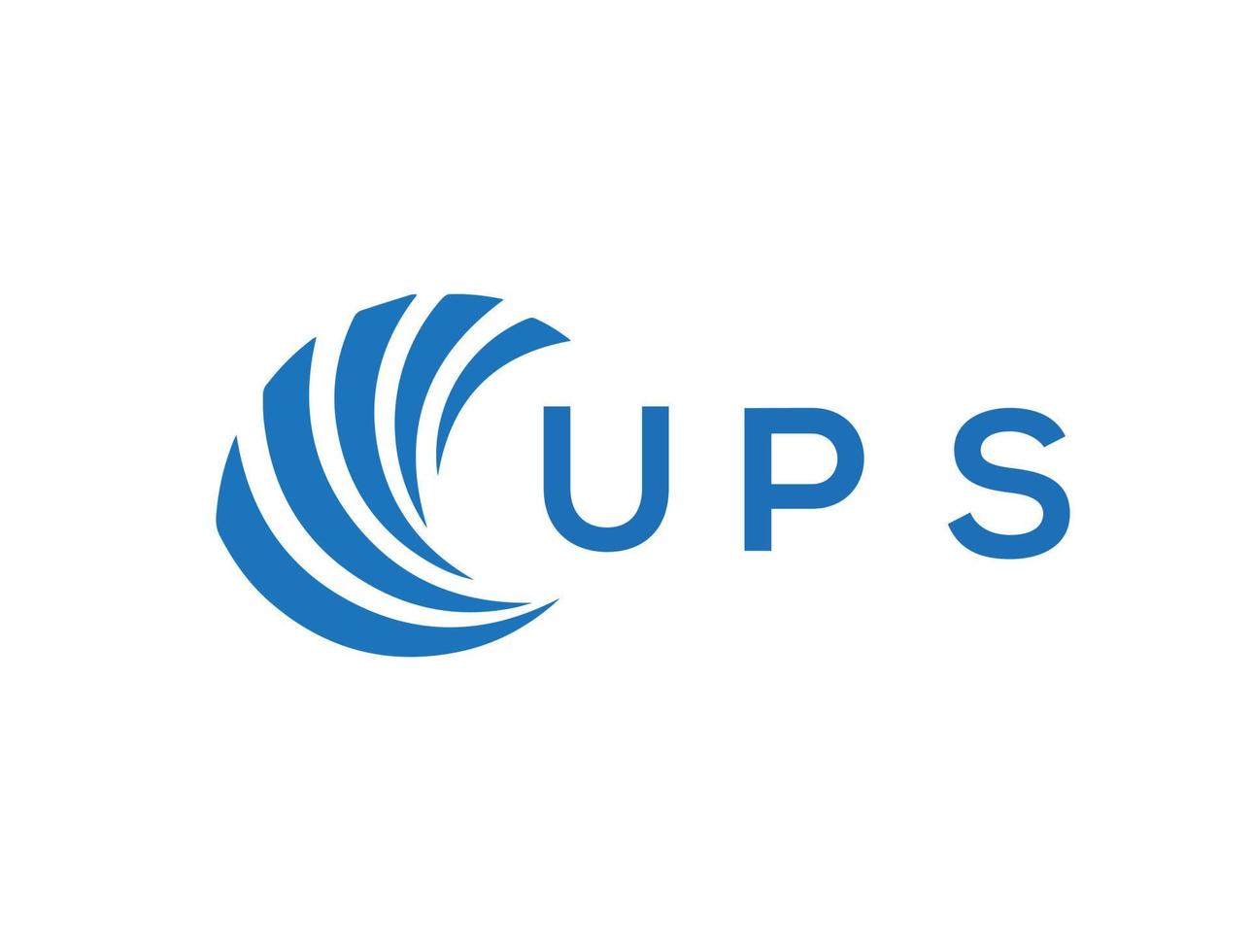 UPS letter logo design on white background. UPS creative circle letter