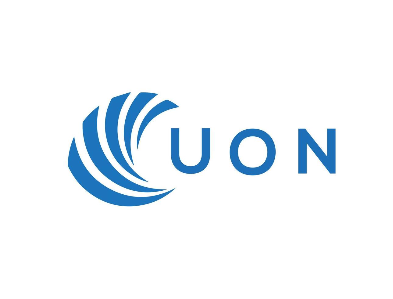 UON letter logo design on white background. UON creative circle letter logo concept. UON letter design. vector
