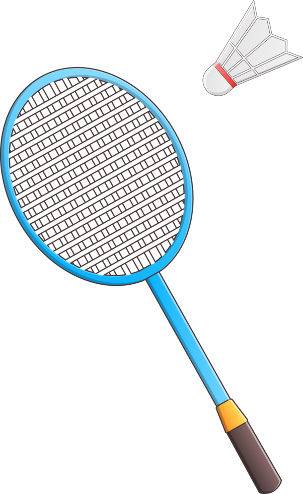 badminton raquette blanc volant png