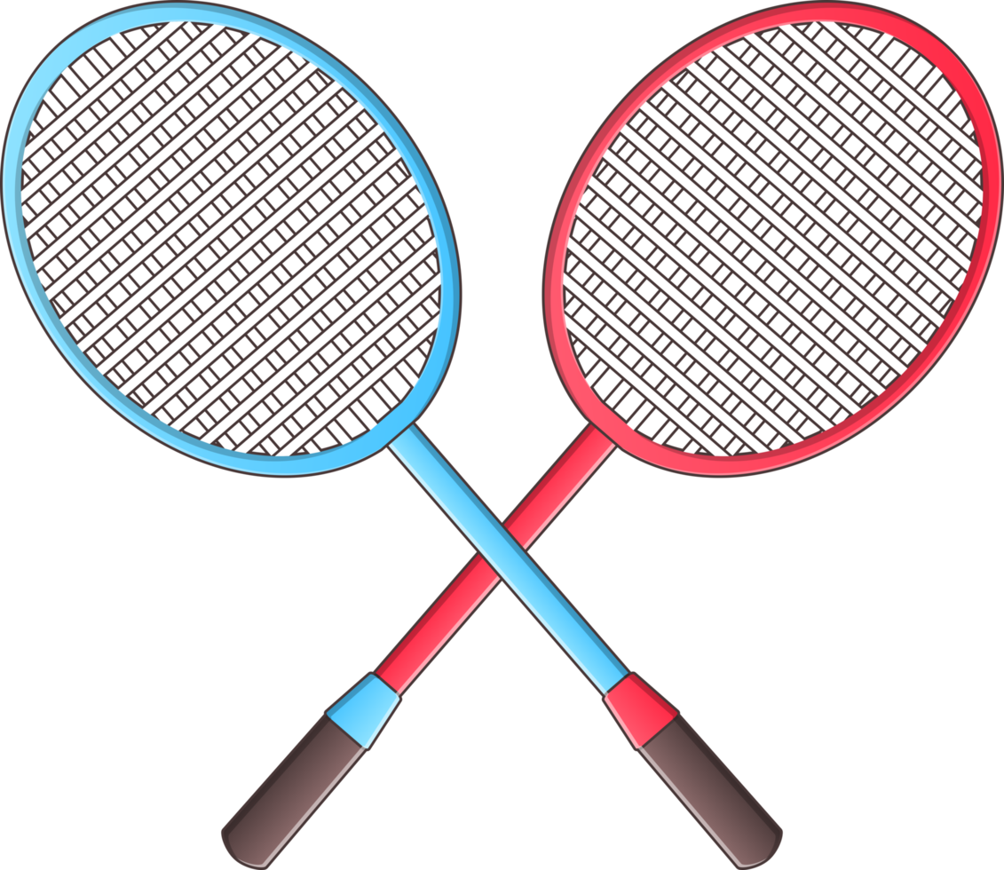 Due badminton racchetta png