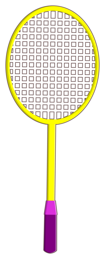 badminton raquette objet autocollant png