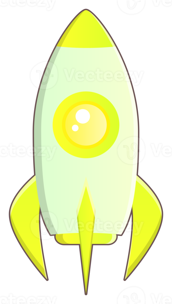 modern rocket ilustration sticker png