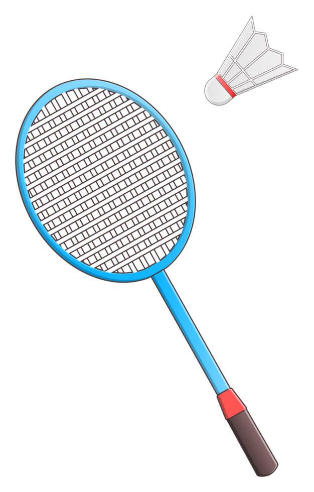 racket and shuttlecock object sticker png