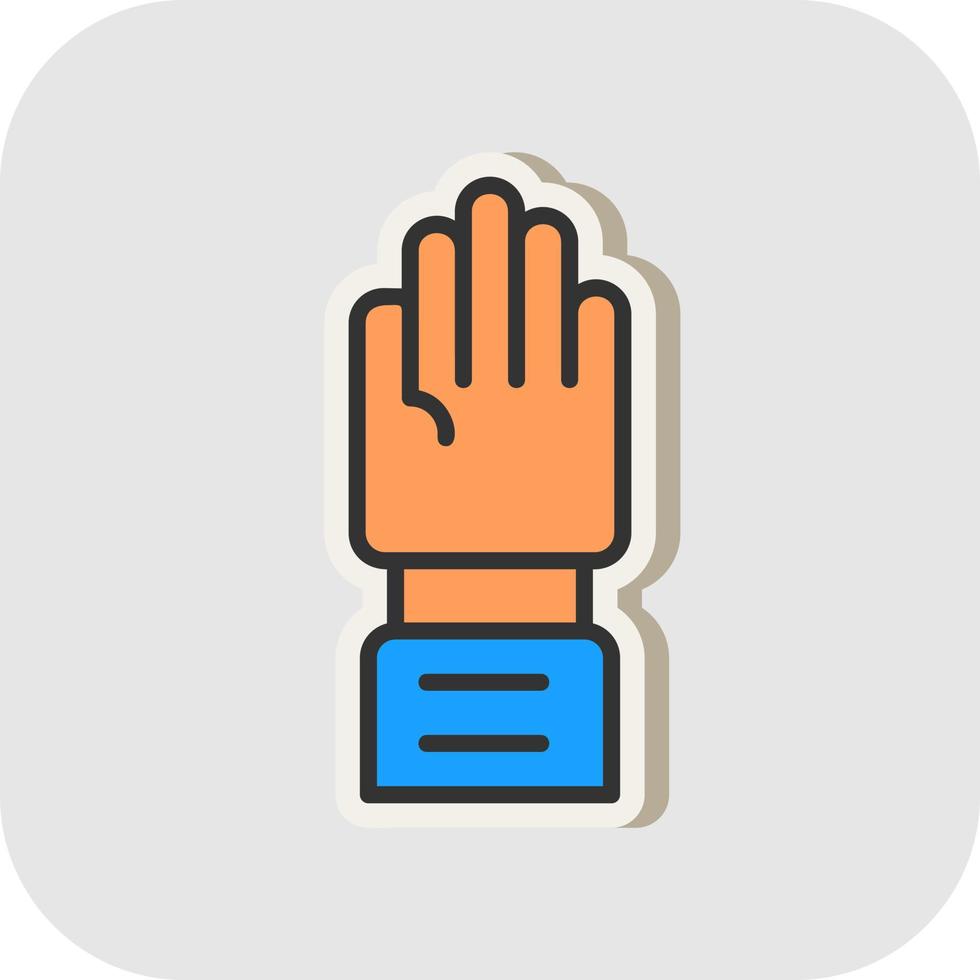 Raise Hand Vector Icon Design