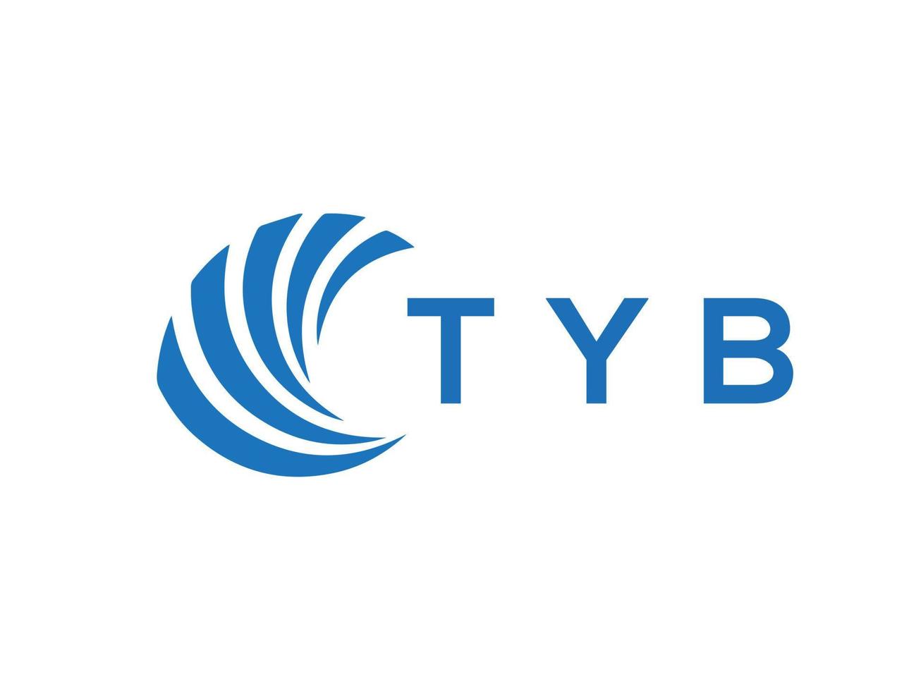 TYB letter logo design on white background. TYB creative circle letter ...