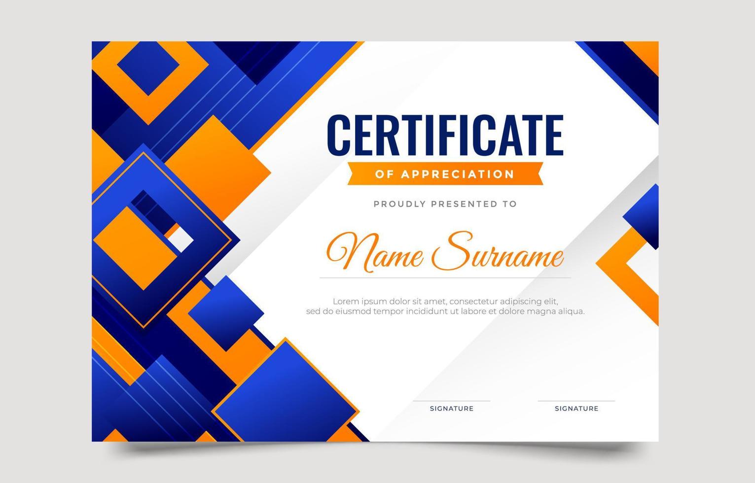 Certificate of Appreciation Template vector