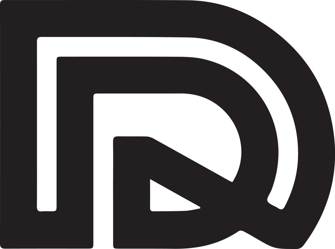 lettermark logo desde letra re vector archivo