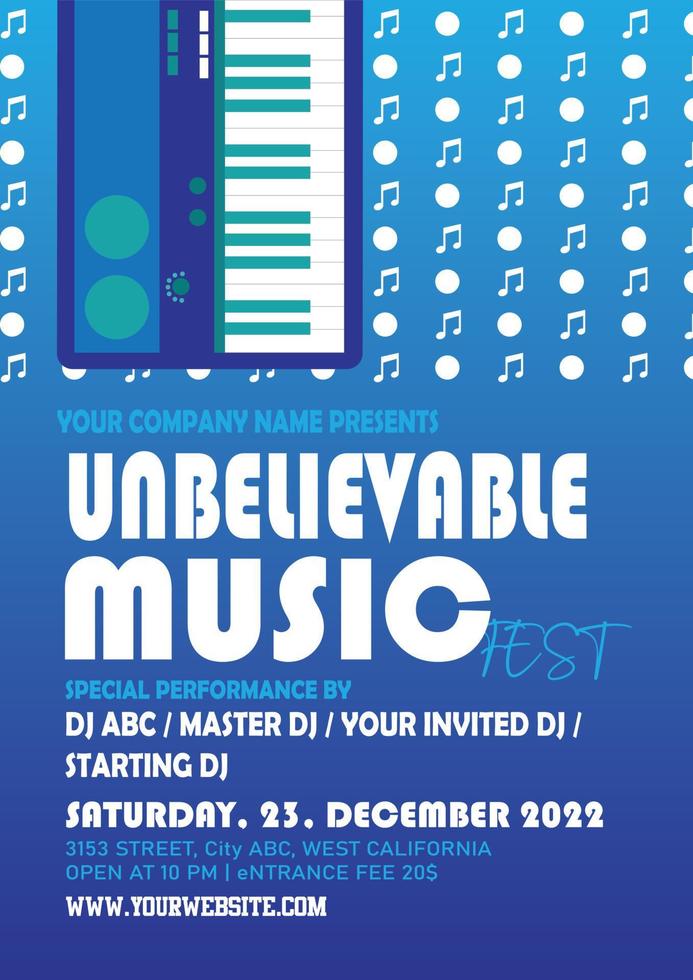 Music Event Flyer Vector