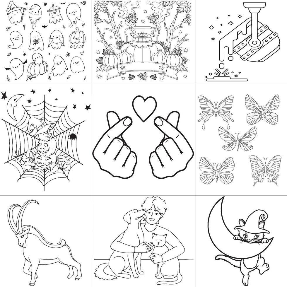 Coloring Book 9 Vector Design For Kids