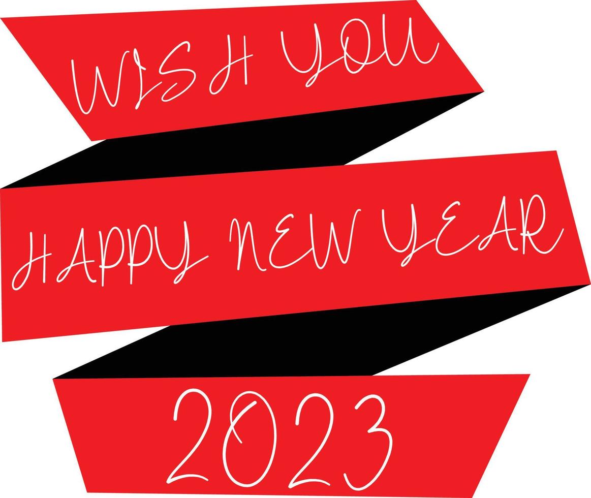 Wish You Happy New Year Vector