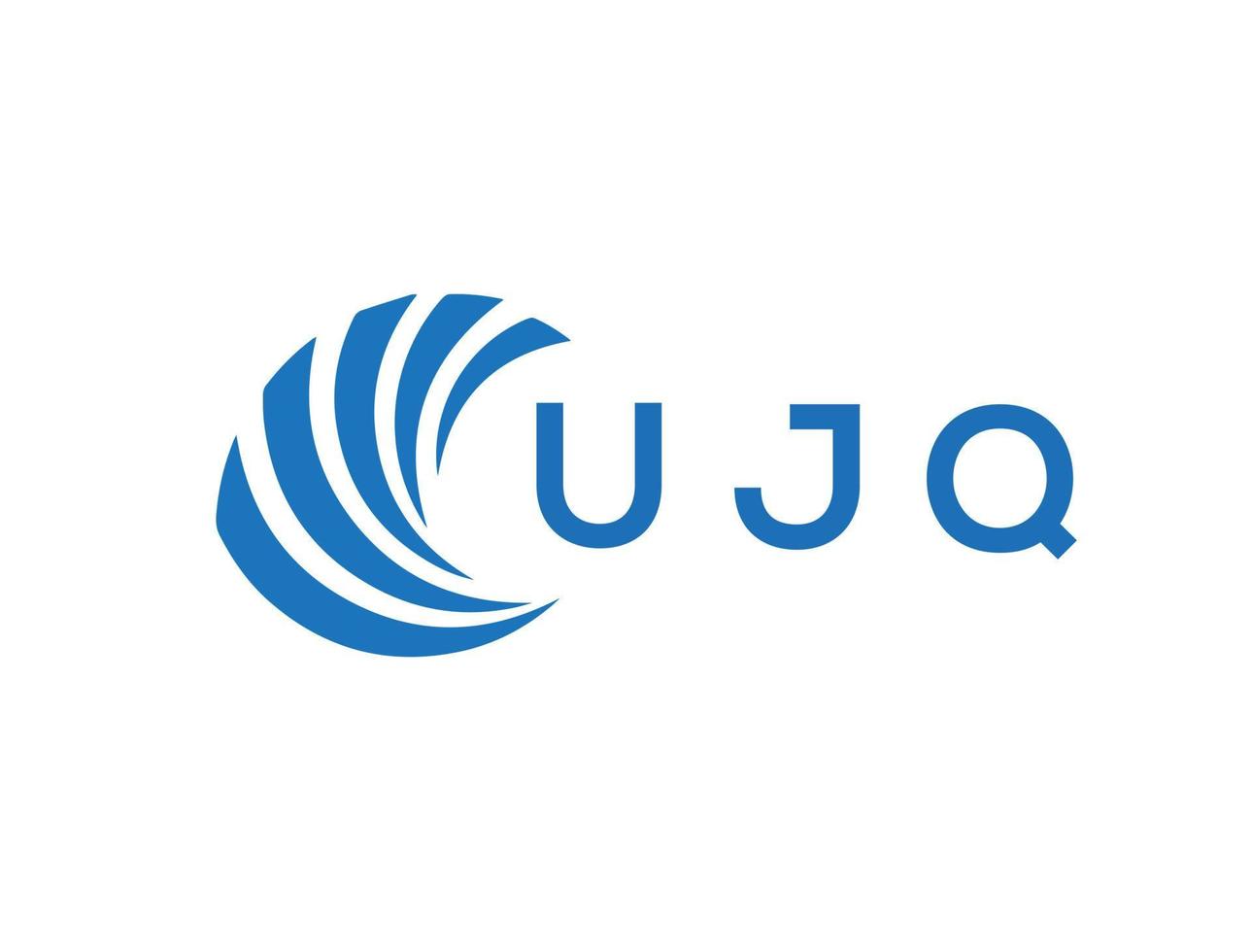 UJQ letter logo design on white background. UJQ creative circle letter logo concept. UJQ letter design. vector