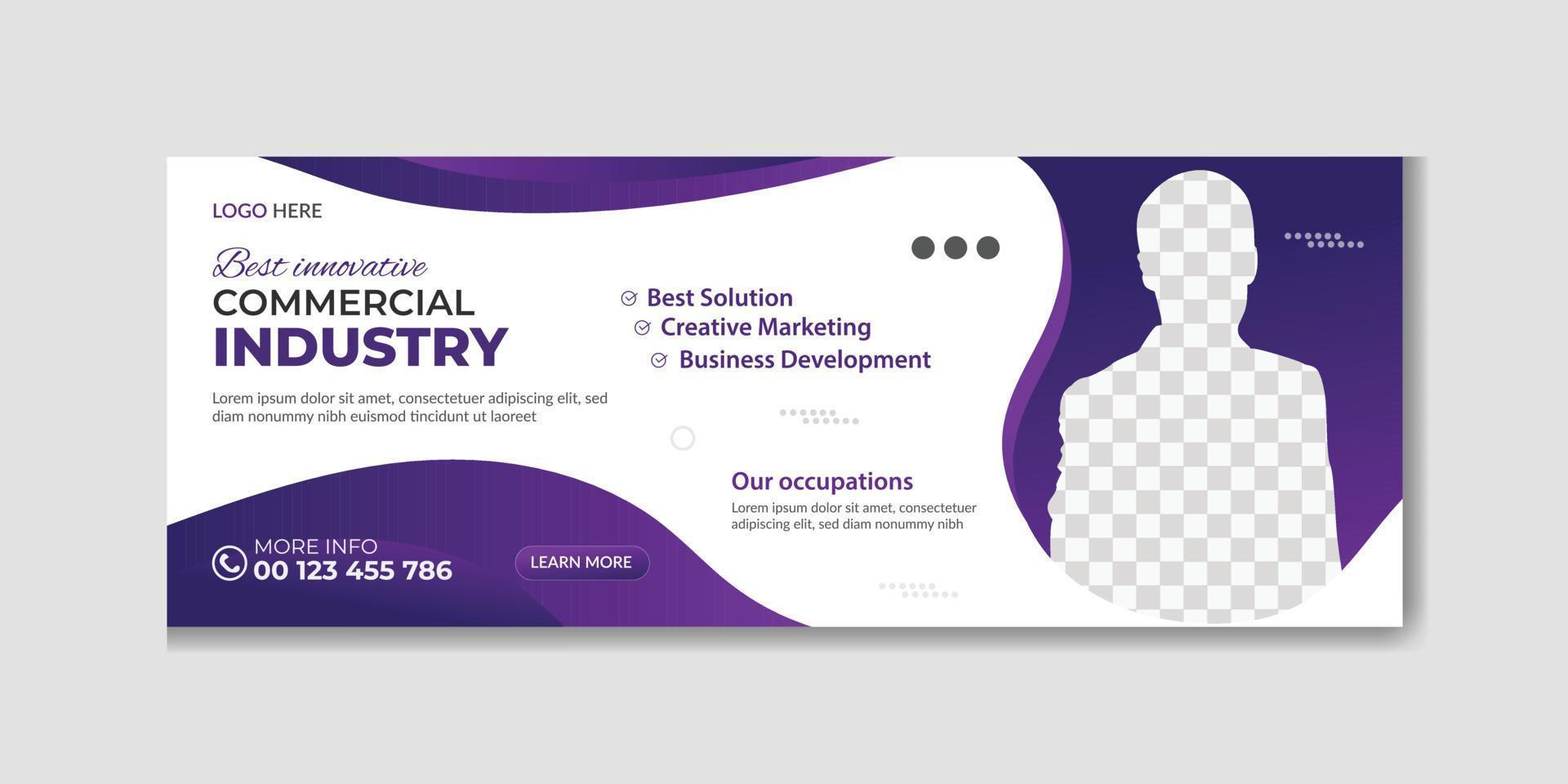 Digital marketing agency timeline cover design and web banner template, corporate banner, header, webinar banner design vector