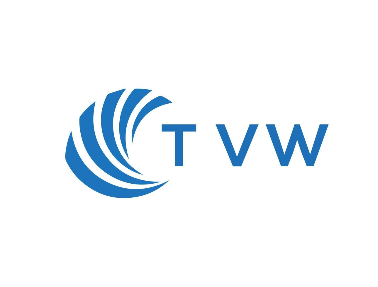 TVW letter logo design on white background. TVW creative circle letter logo concept. TVW letter design. vector