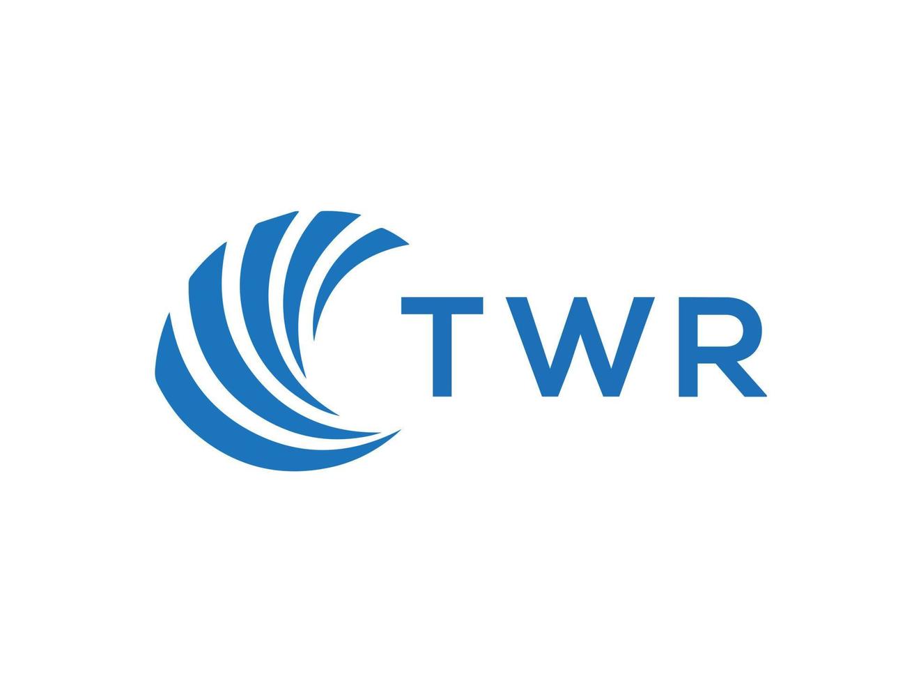 TWR letter logo design on white background. TWR creative circle letter ...