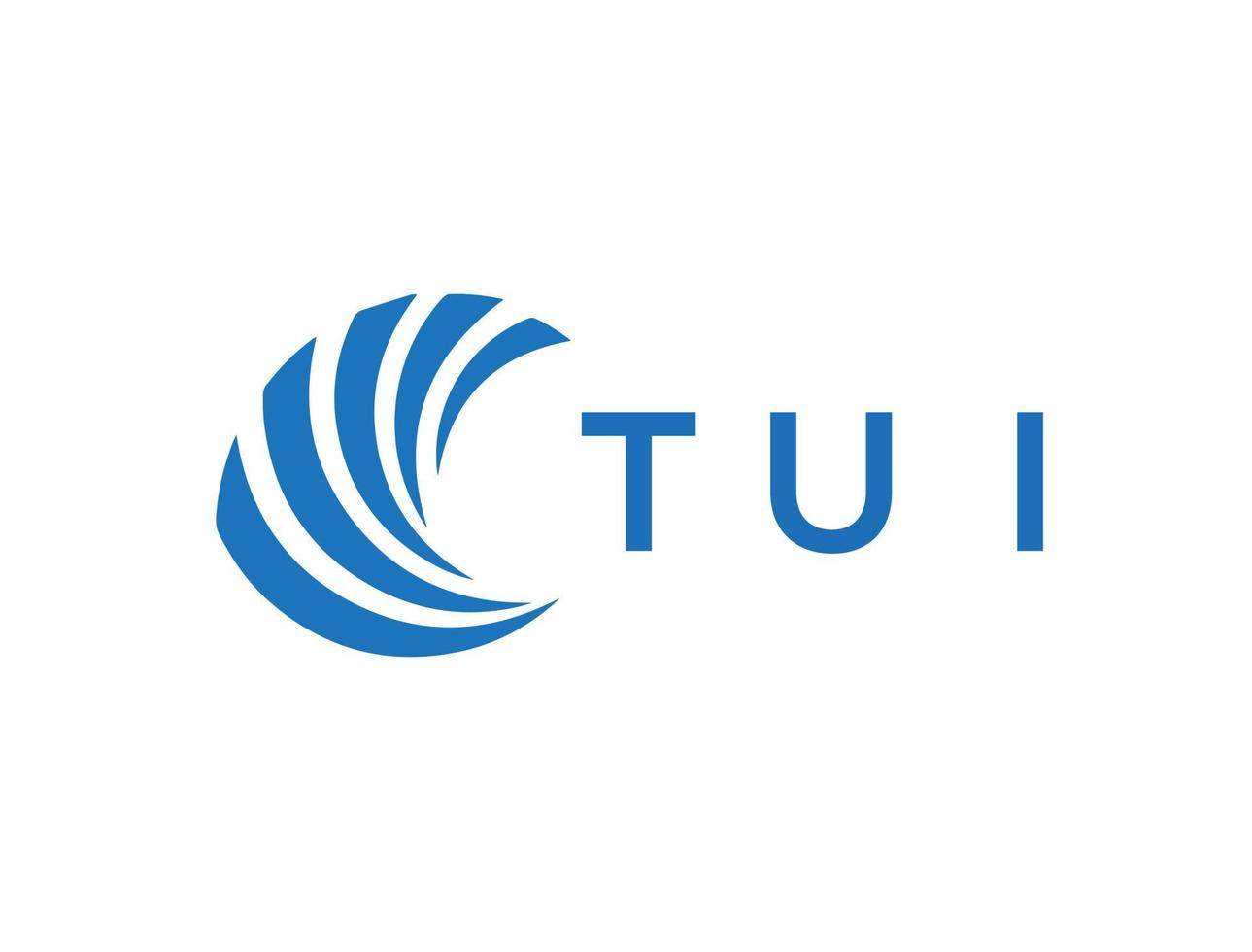 TUI letter logo design on white background. TUI creative circle letter logo concept. TUI letter design. vector