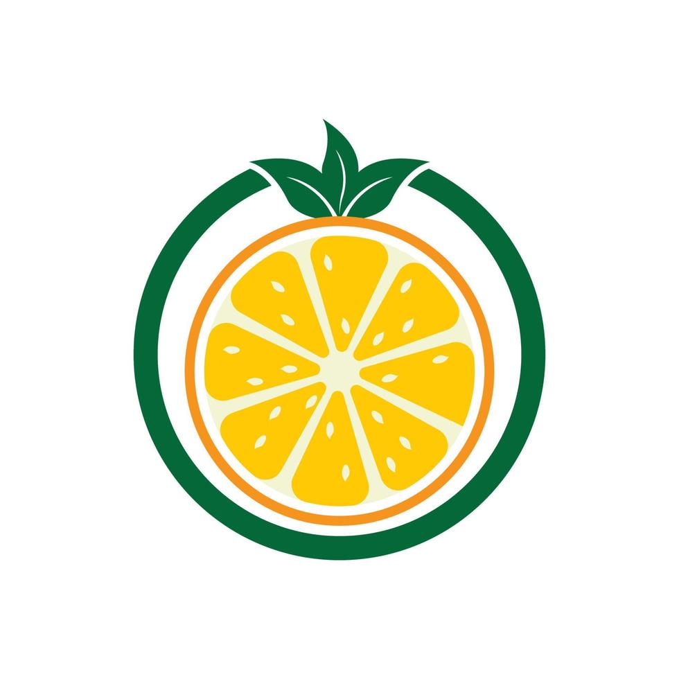 Orange logo design vector icon