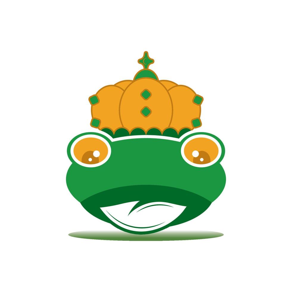 King frog logo icon template design vector