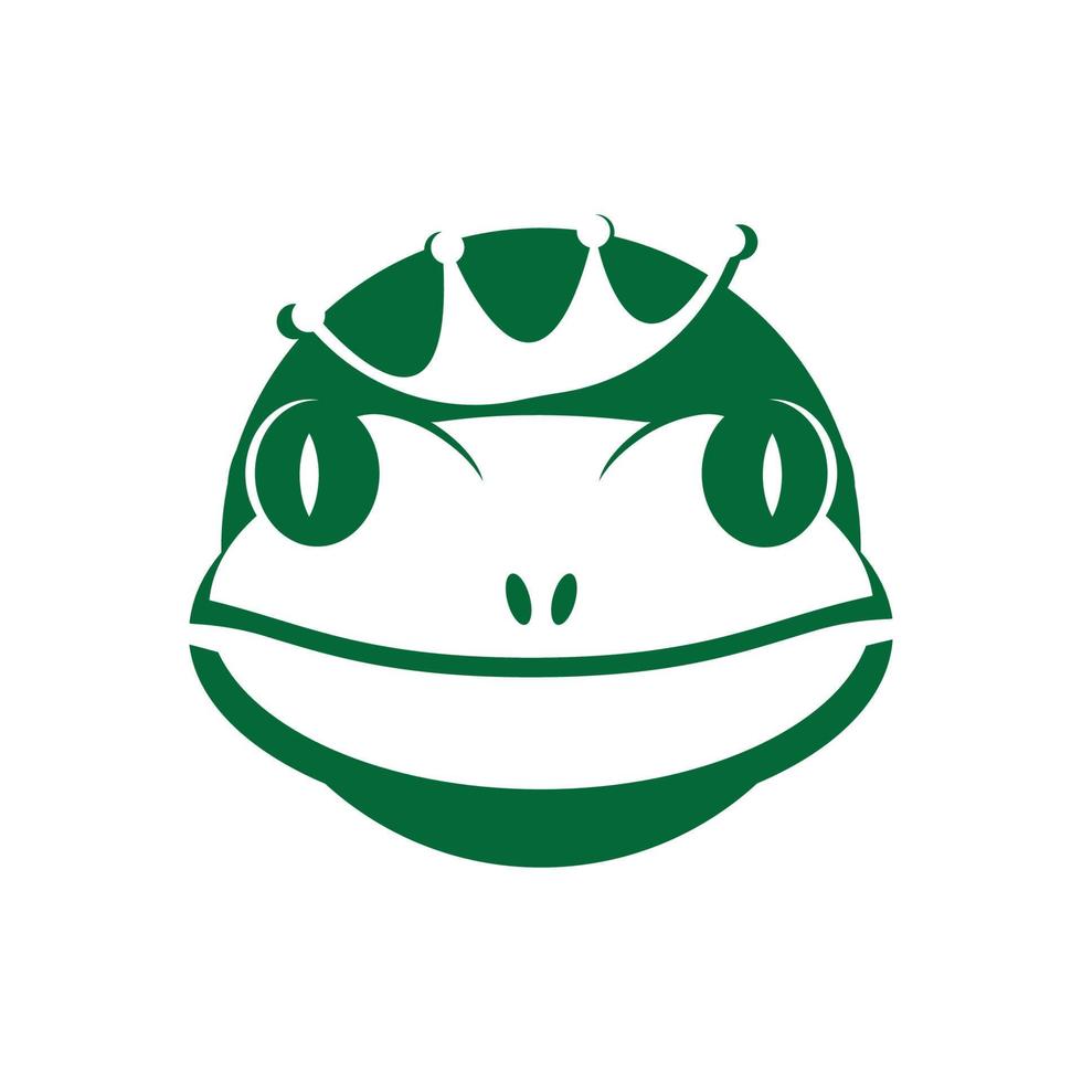 King frog logo icon template design vector