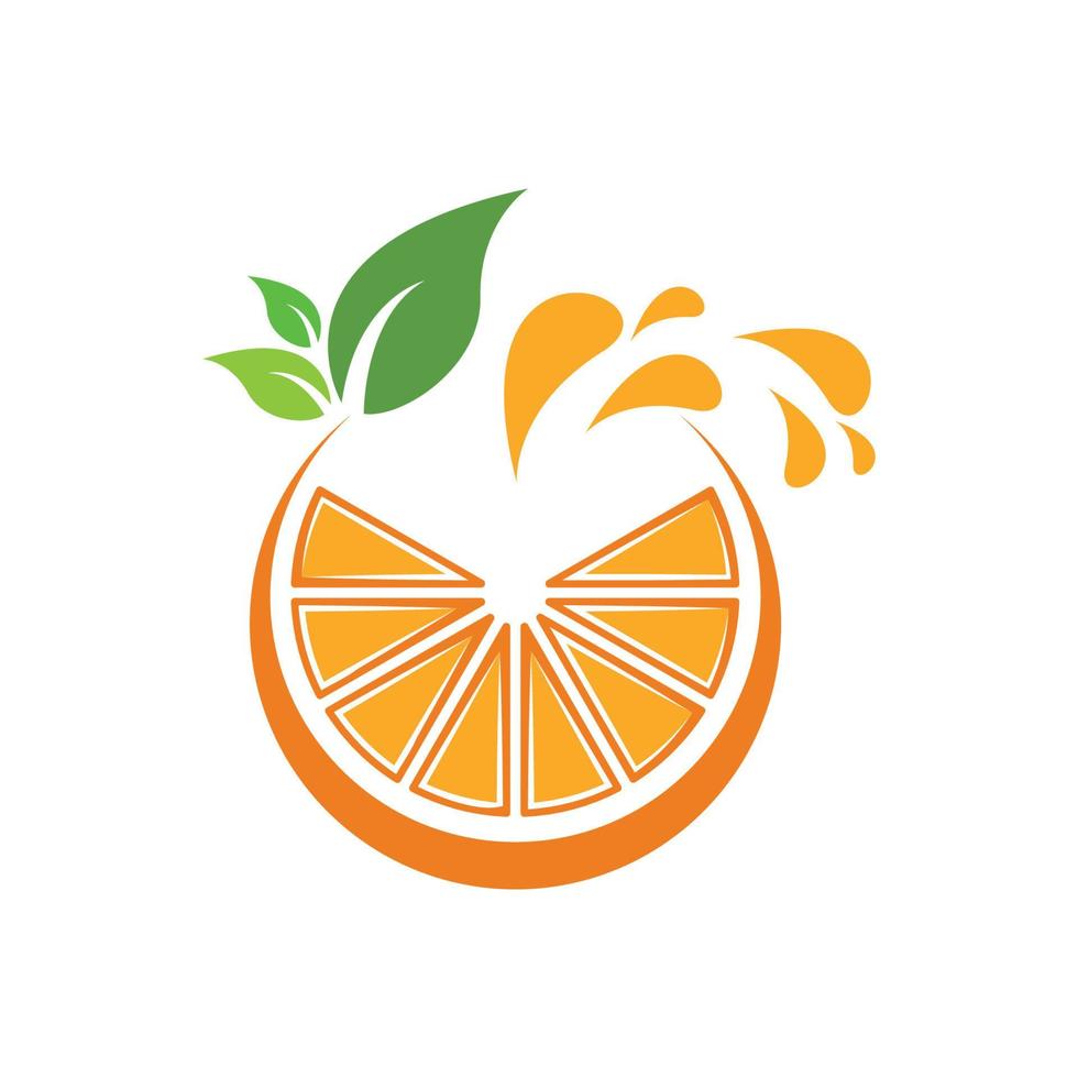 Orange logo design vector icon