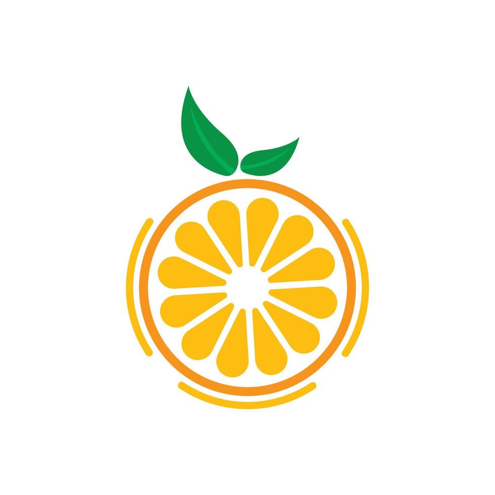 Orange logo design vector icon