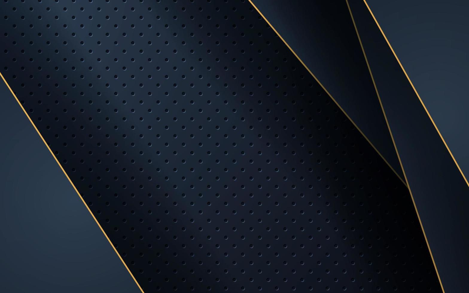 luxurious abstract blue navy gold line overlap layers with circle texture background. eps10 vector