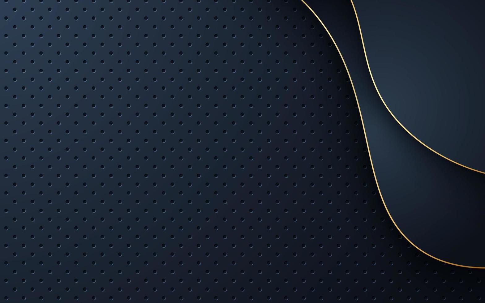 luxurious abstract blue navy gold line overlap layers with circle texture background. eps10 vector