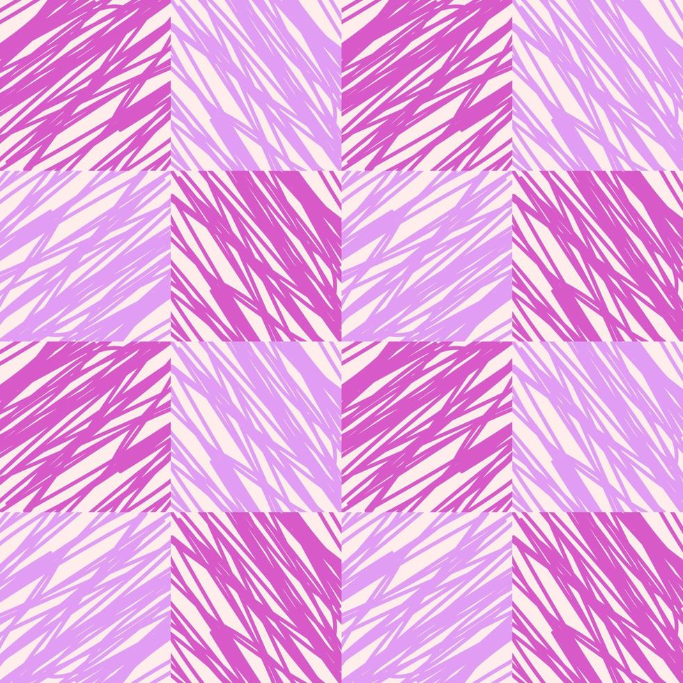 Geometric vector grunge pink texture. Abstract square seamless pattern.