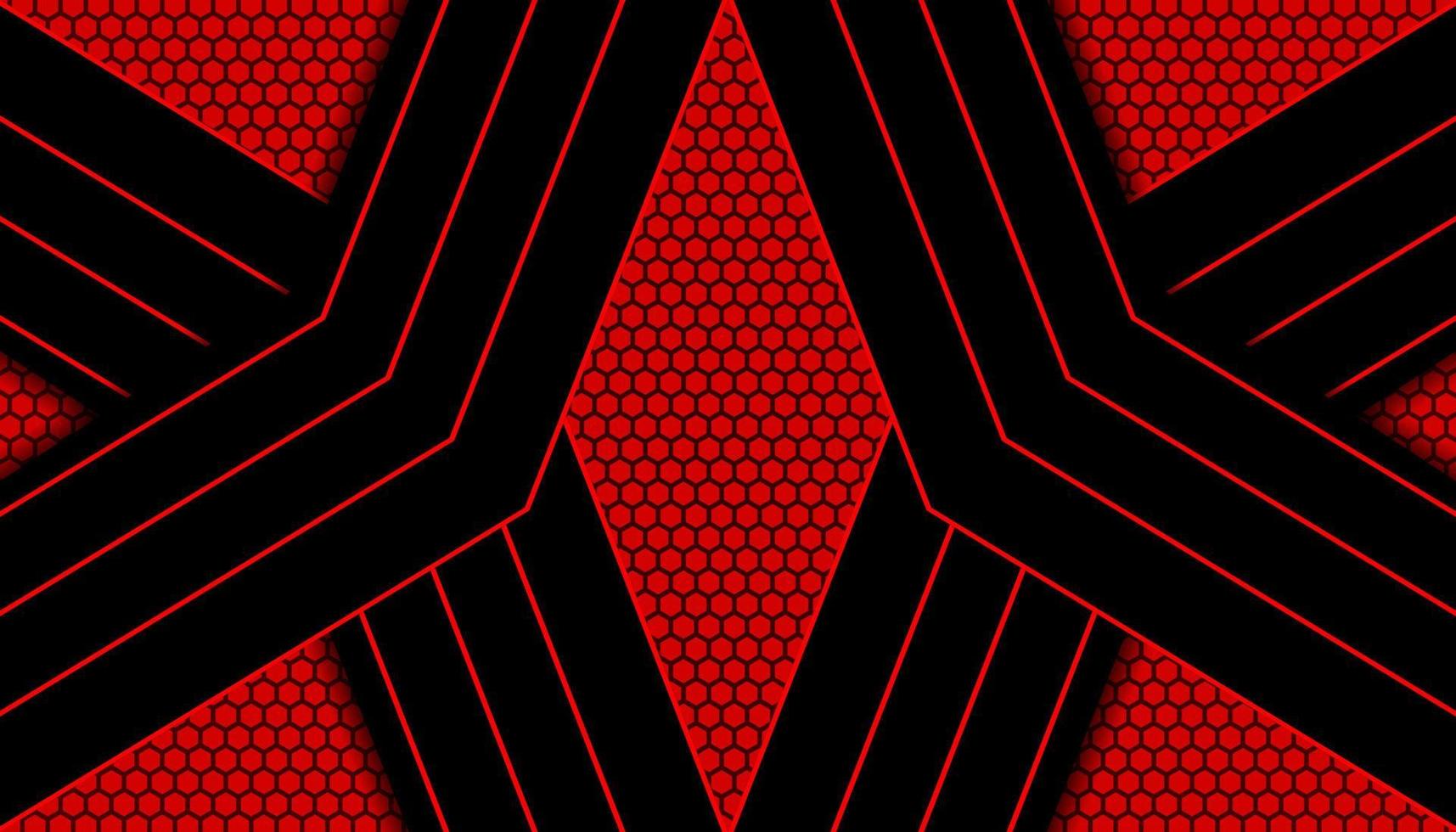 Abstract dark Red Futuristic Gaming Background with a hexagon ...