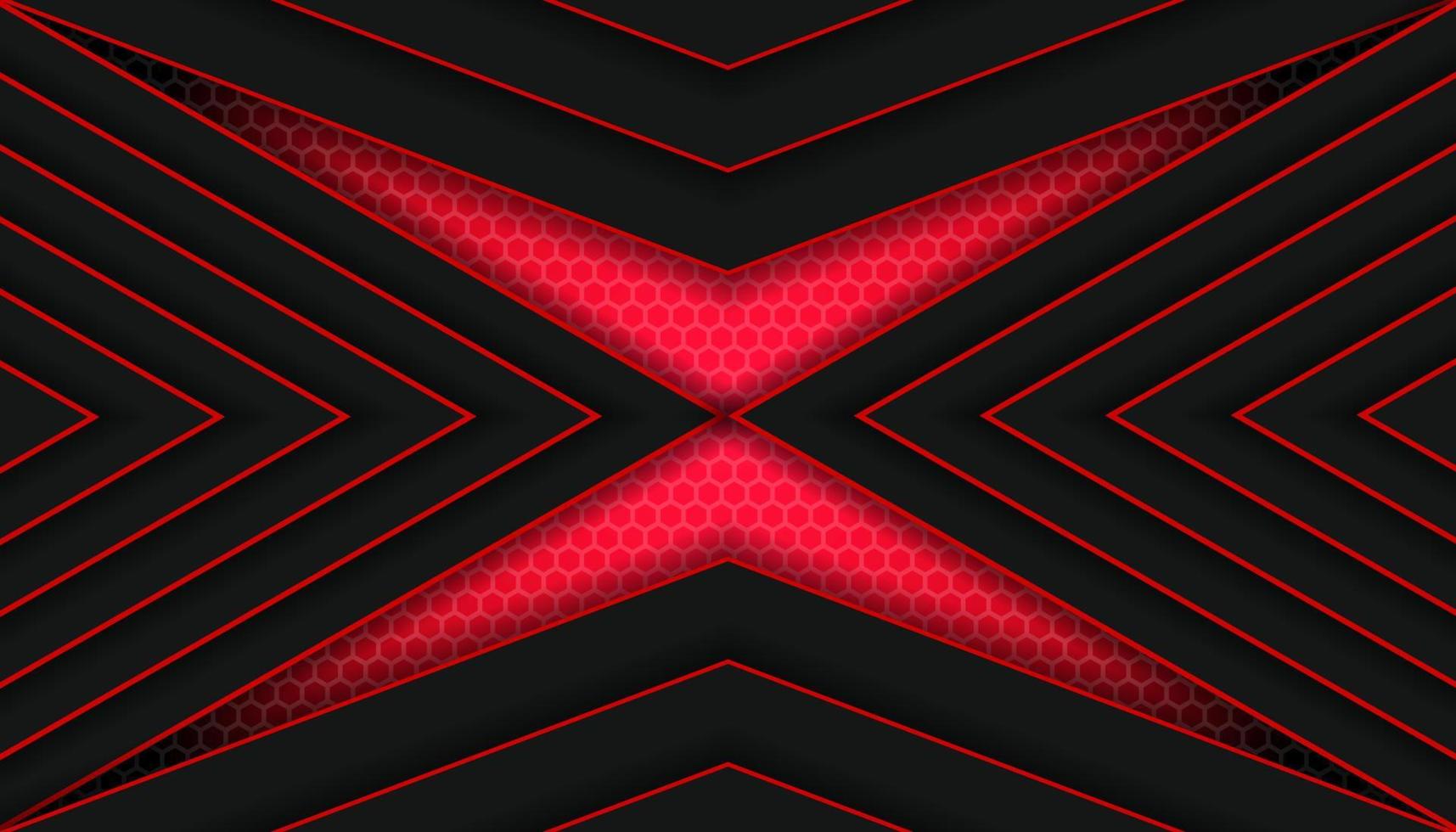 Abstract dark Red Futuristic Gaming Background with a hexagon pattern , dark Red geometric background  for banner or Offline stream, gaming background template vector