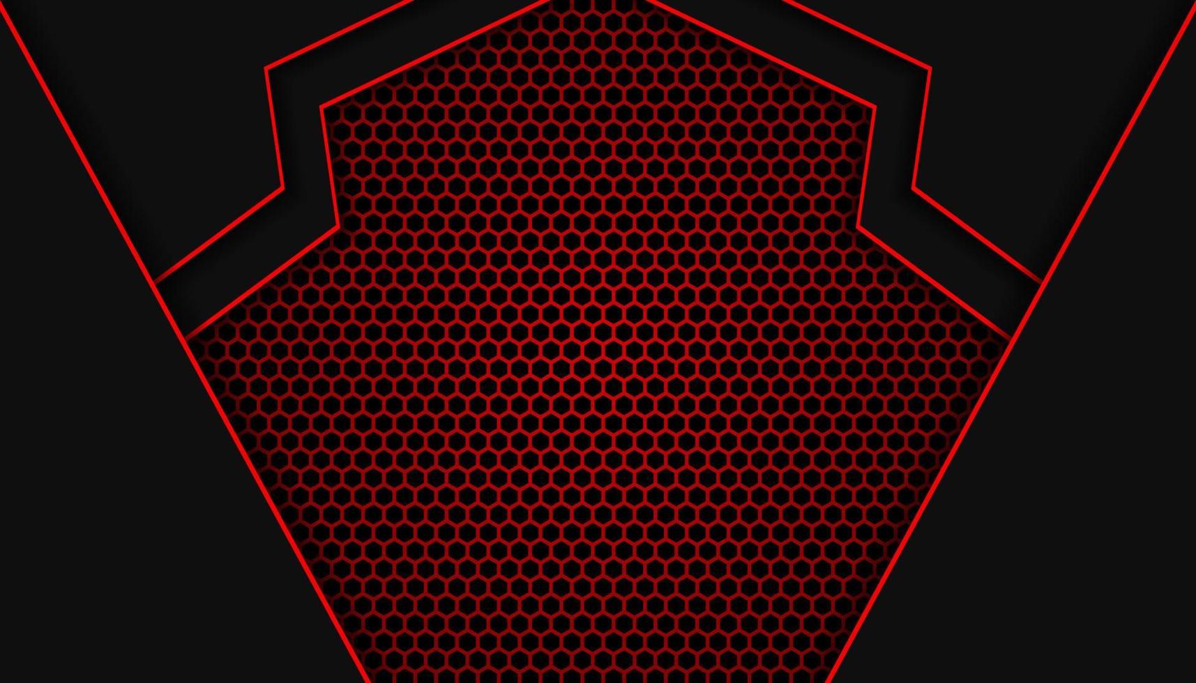 Abstract dark Red Futuristic Gaming Background with a hexagon pattern , dark Red geometric background  for banner or Offline stream, gaming background template vector