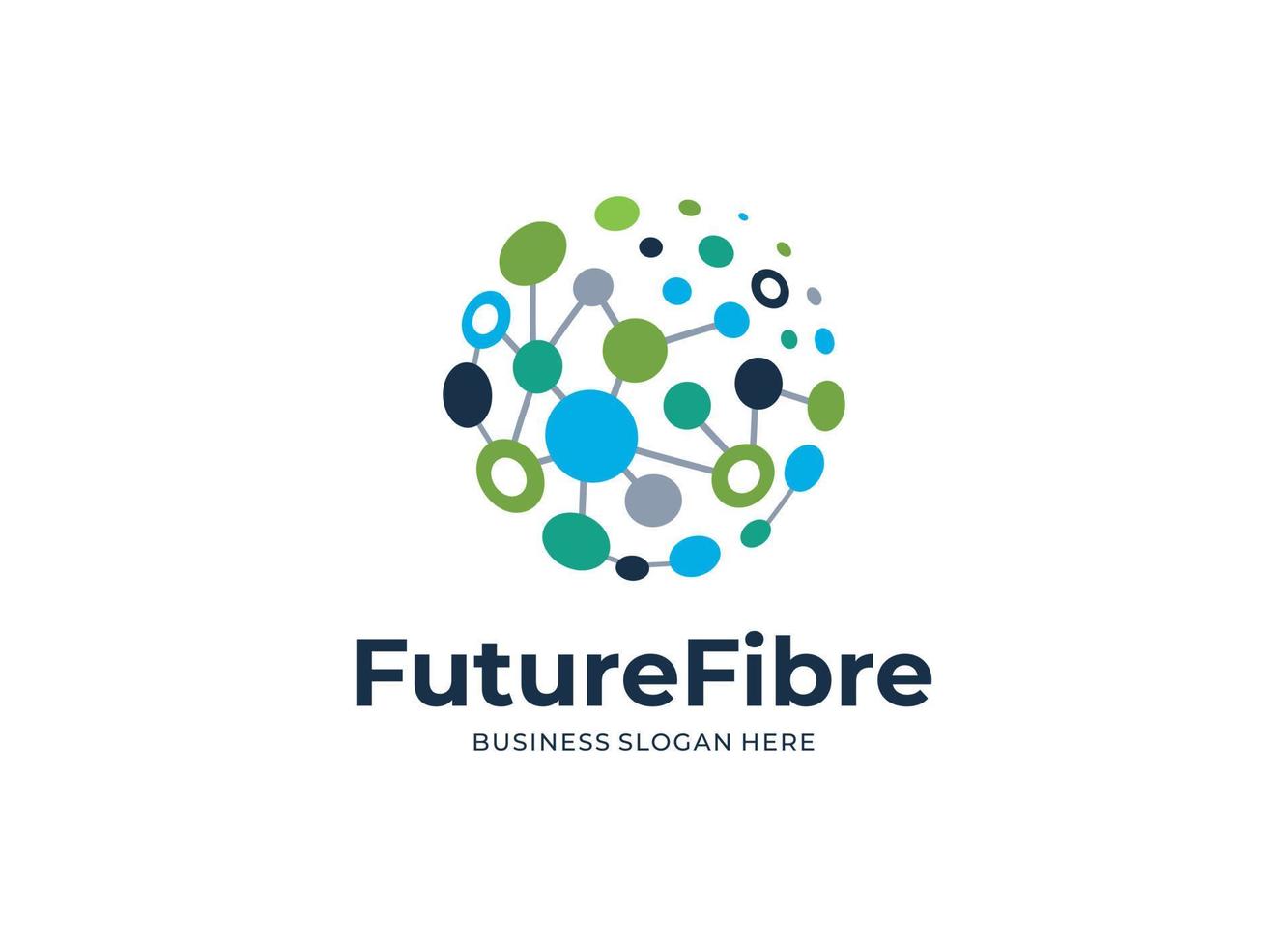 Optical fiber vector logo icon design. Telecommunication and networking logotype