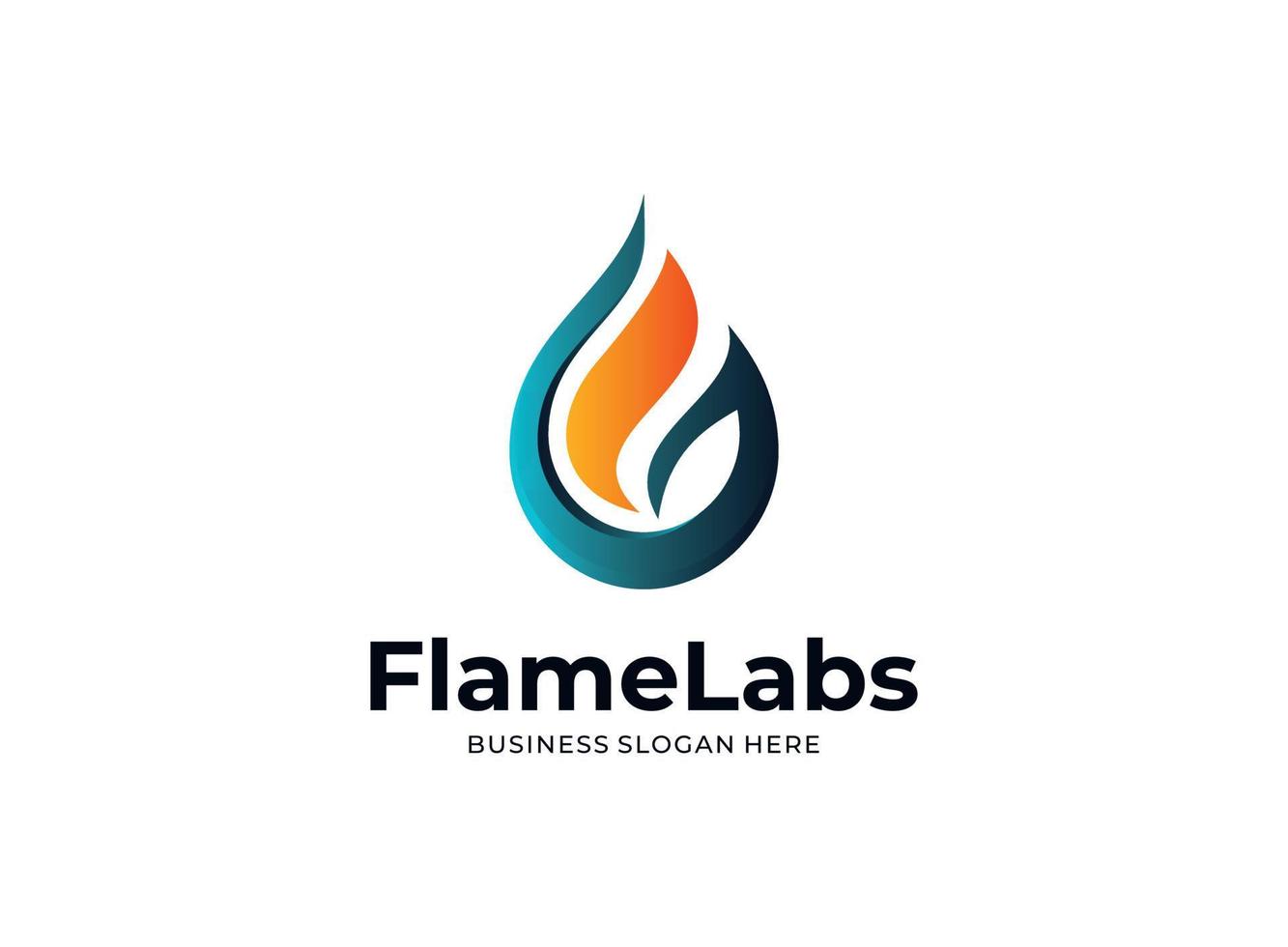 Fire flame logo design vector template