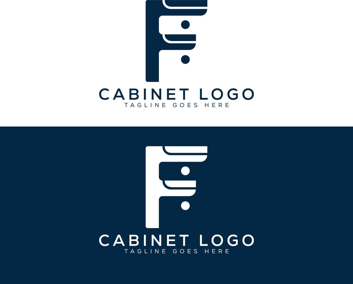 cabinets letter F logo design template vector