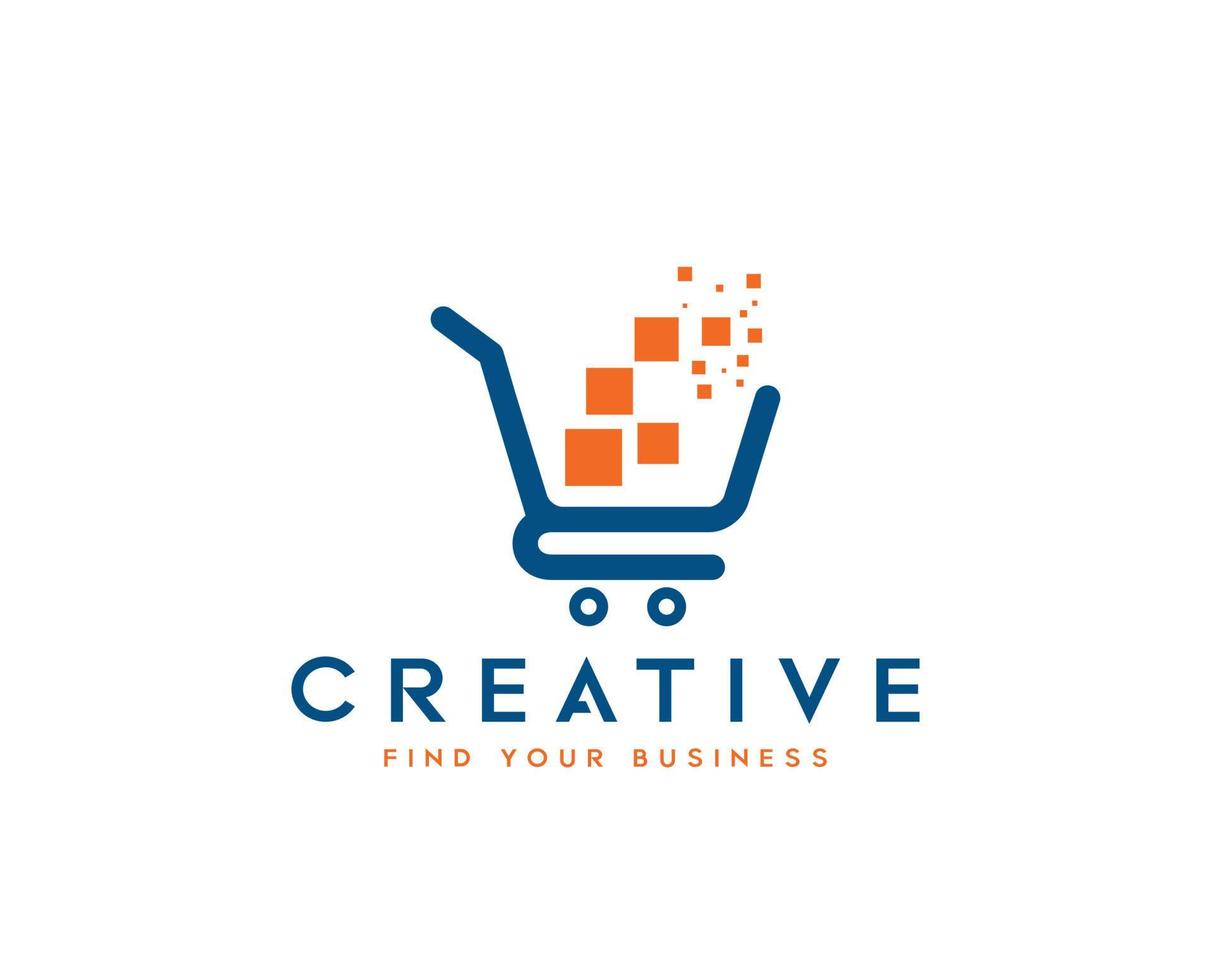 Shopping cart logo vector