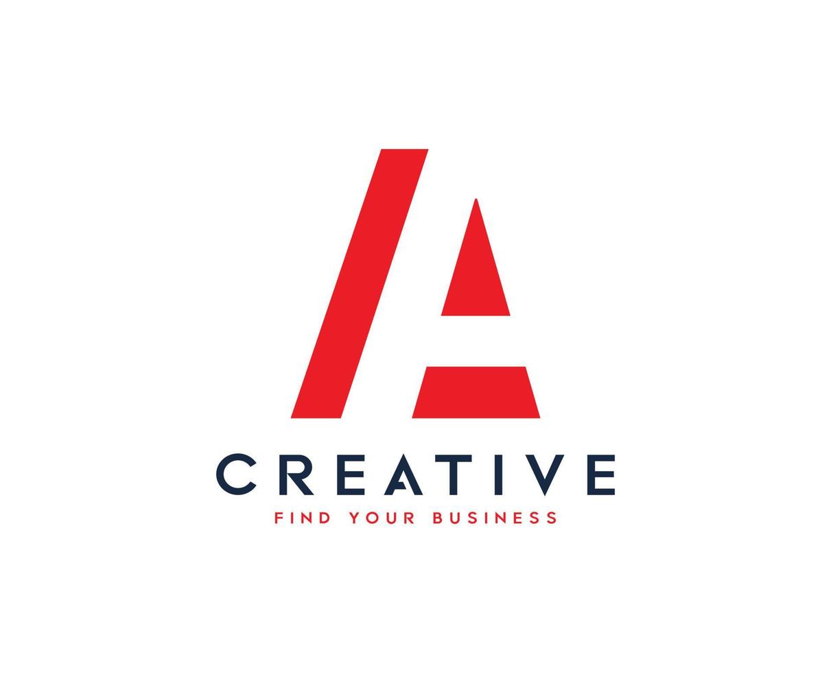 A Negative space Business logo vector