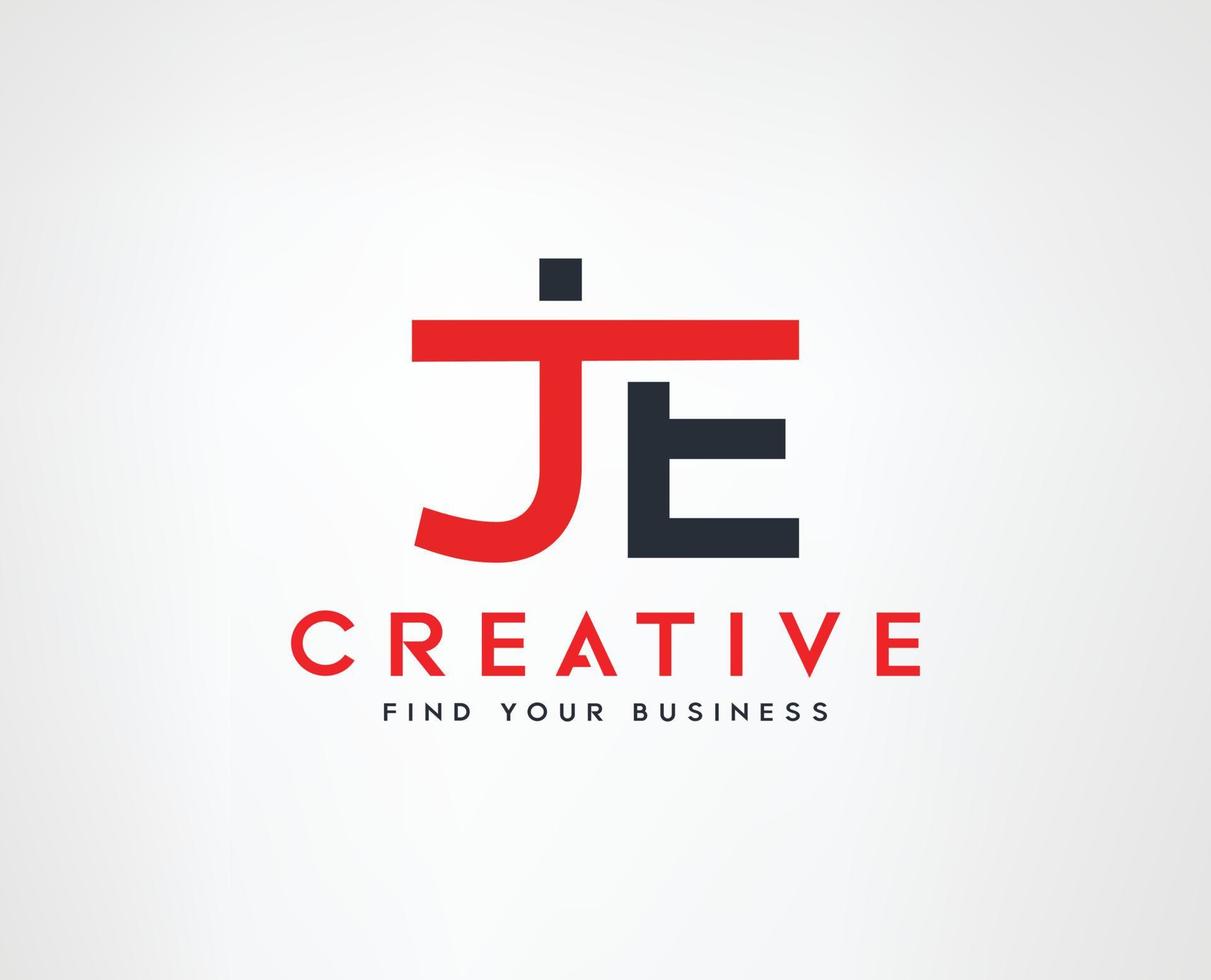 Letter J E typography vector Logo design vector