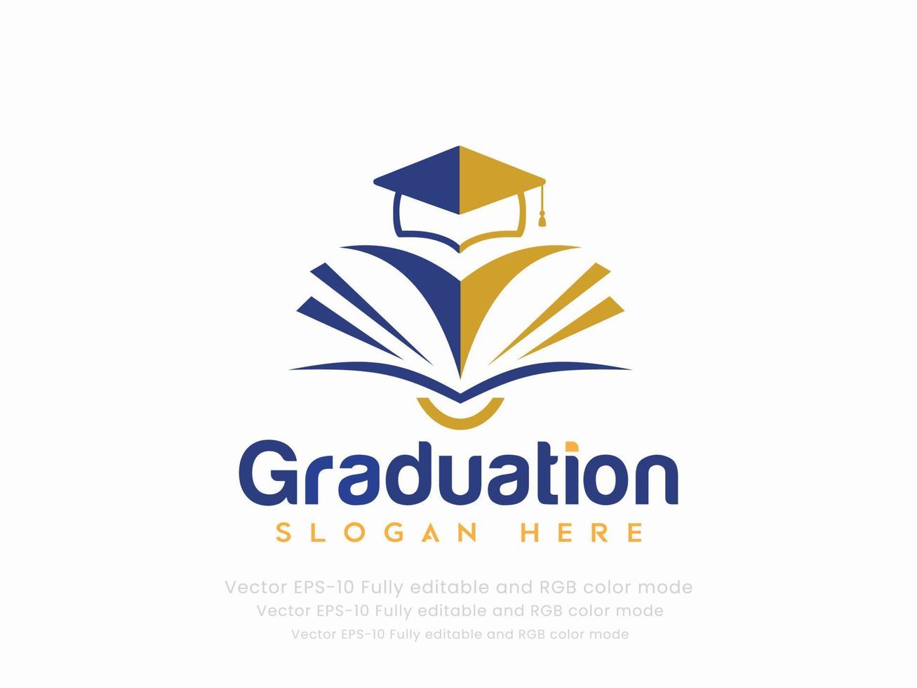 educación o graduación logo diseño vector