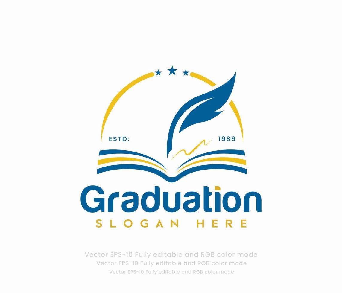 graduación o educación logo vector