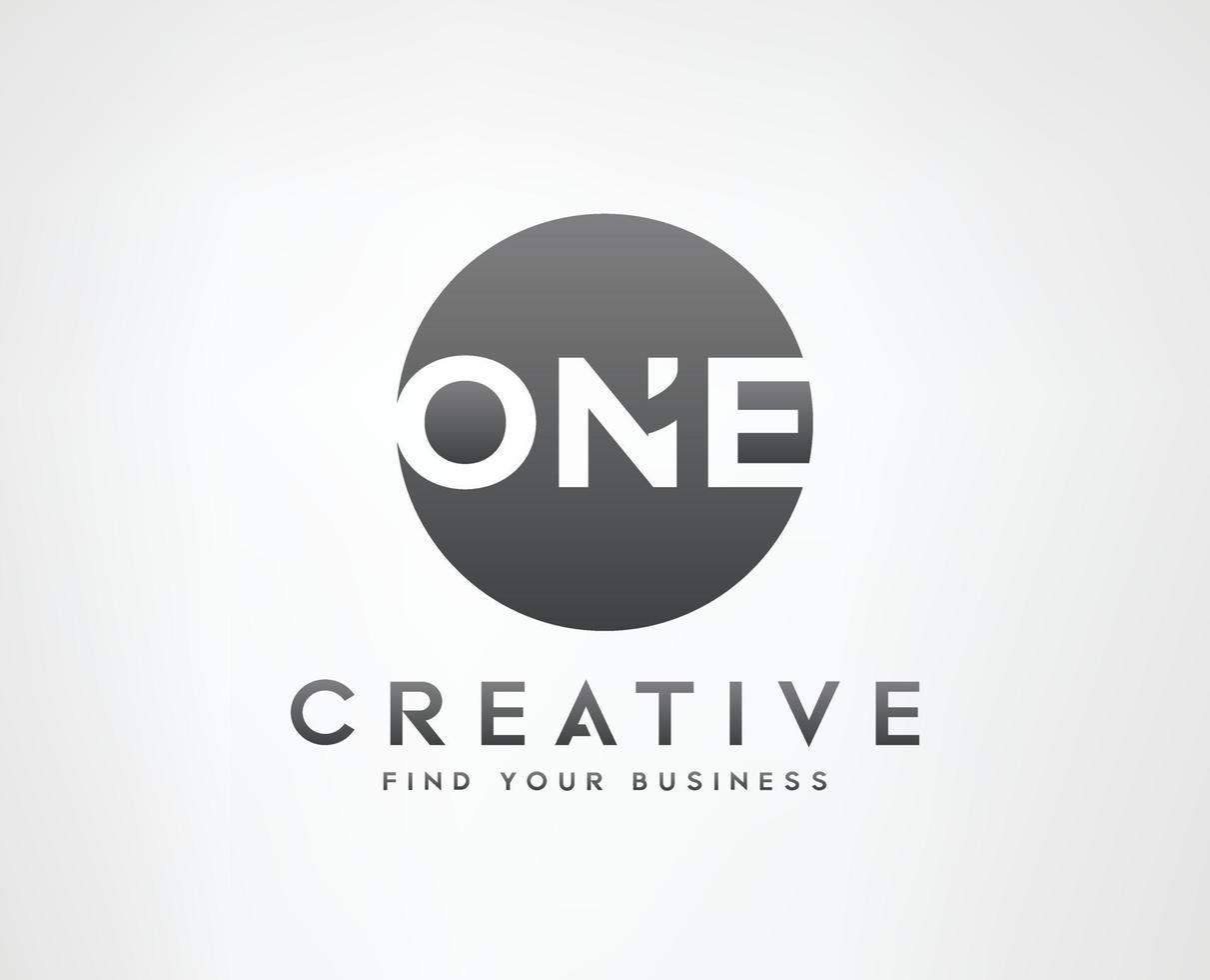 N One 1 Negative space logo design vector templates