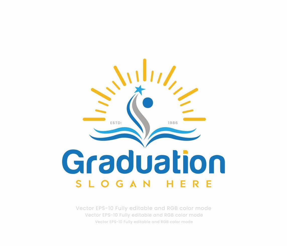 graduación o educación logo vector