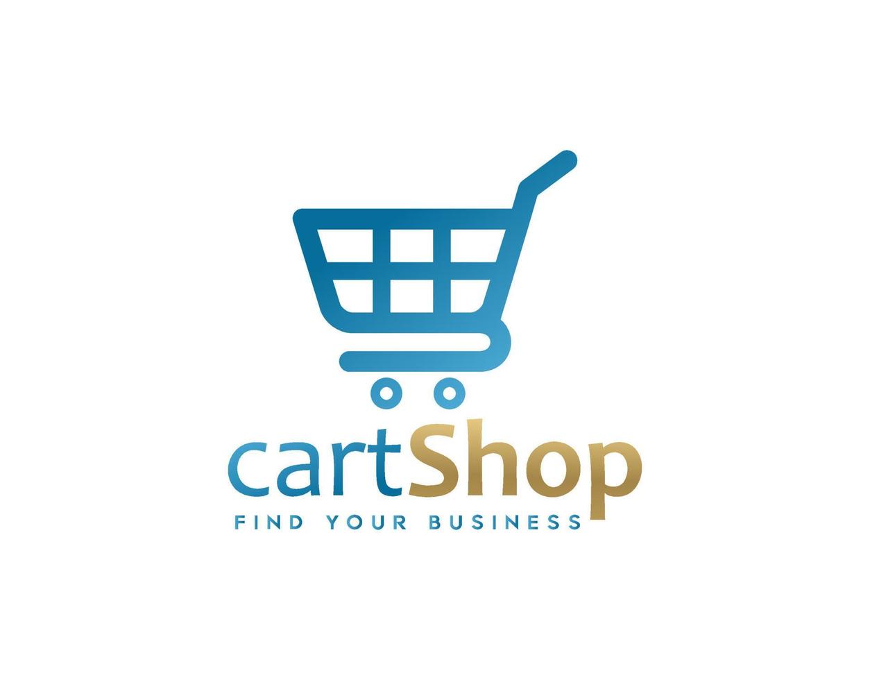 Shopping cart logo Trolley icon sign symbol vector