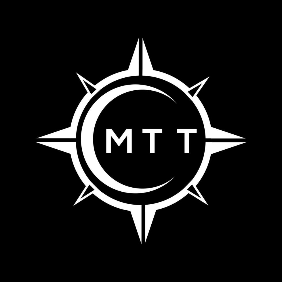 MTT abstract monogram shield logo design on black background. MTT creative initials letter logo. vector
