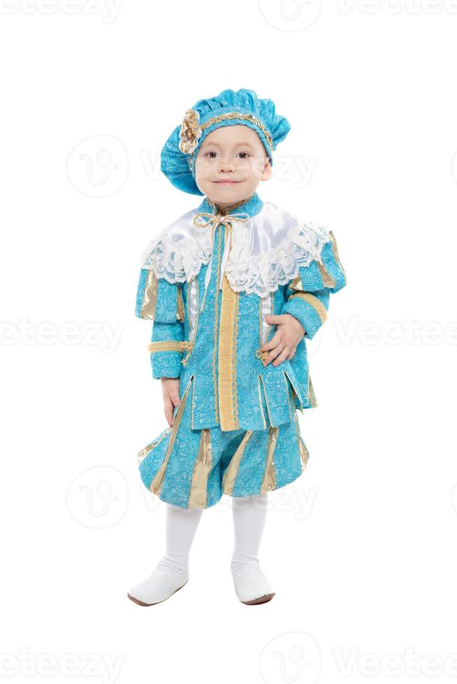 Cute little boy posing in studio photo