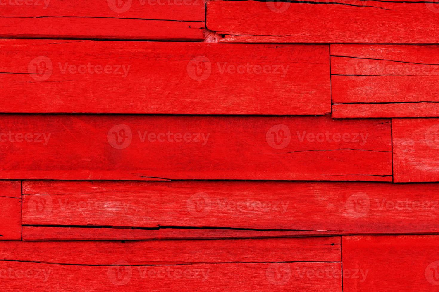 Red painted old wood textured background photo