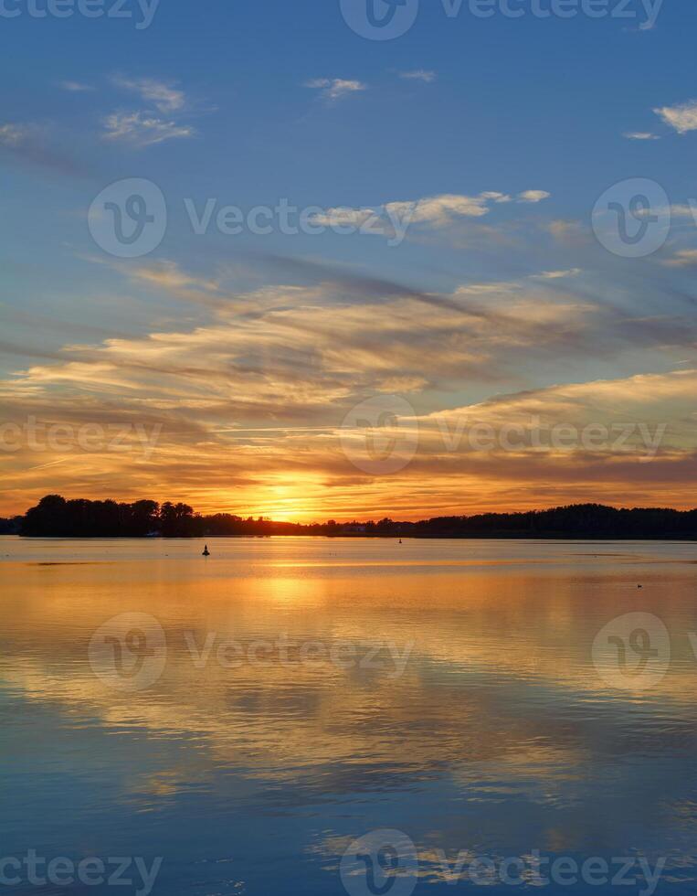 Evening in Mecklenburg Lake District, Germany photo