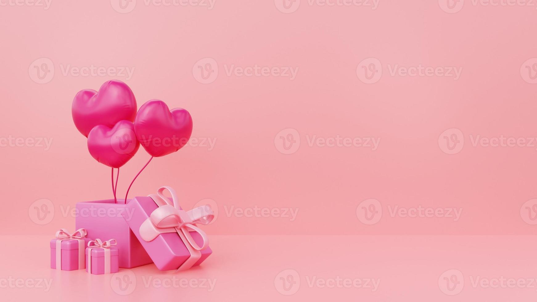 3d rendering valentine item photo