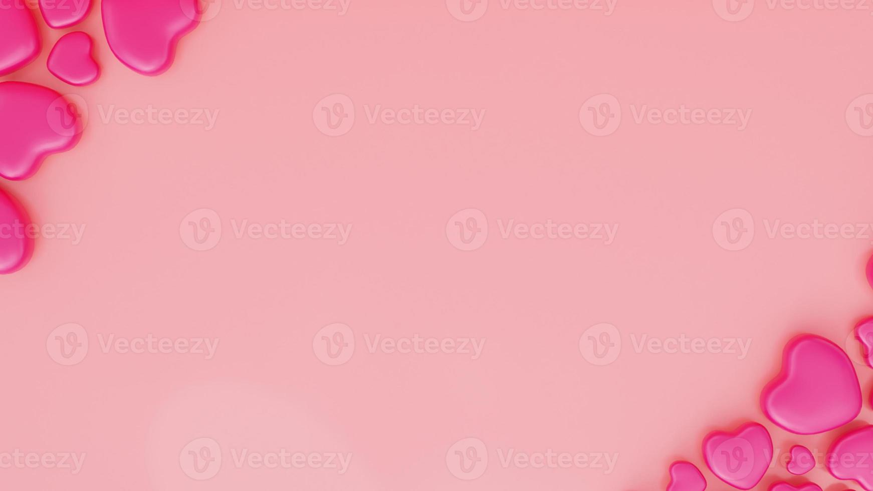 3d rendering valentine background photo